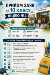 У Бердичеві продовжено прийом документів до академічного ліцею